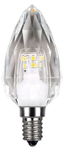 Dekorační LED žárovka E14 neutrální 4000k 4w 500 lm crystal svíčka