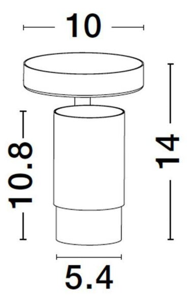 NOVA LUCE bodové svítidlo POGNO černá a zlatý hliník GU10 1x10W IP20 220-240V bez žárovky 9111432