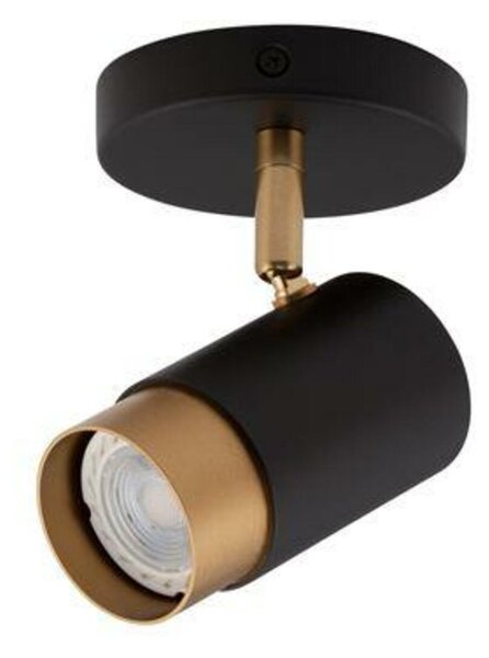 NOVA LUCE bodové svítidlo POGNO černá a zlatý hliník GU10 1x10W IP20 220-240V bez žárovky 9111432