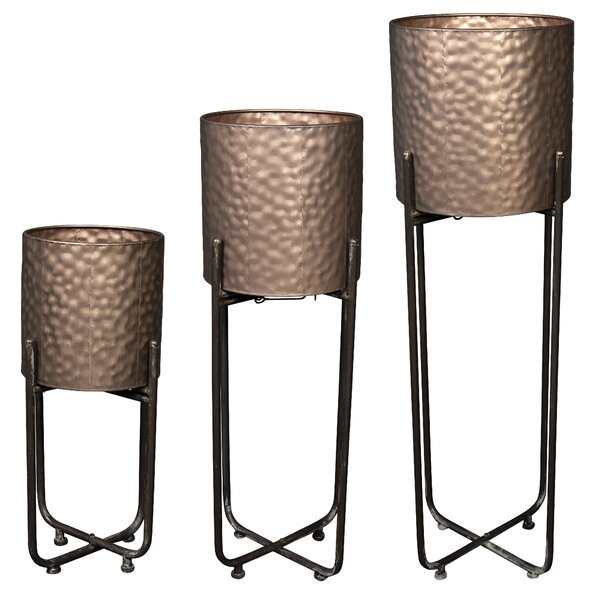 Ter Steege Sada 3 obalů na stojanu Jiro rose gold D26 H97