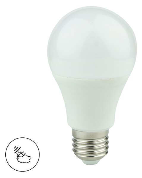 LED žárovka E27 teplá 3000k 9w 820 lm senzor soumraku