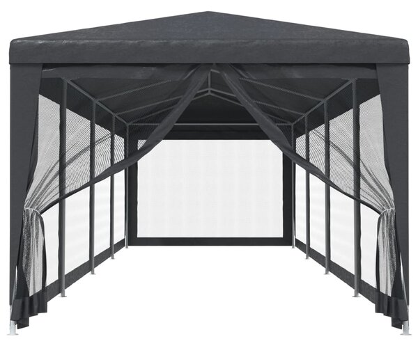 Party stan s 10 síťovanými bočnicemi antracitový 3 x 12 m HDPE