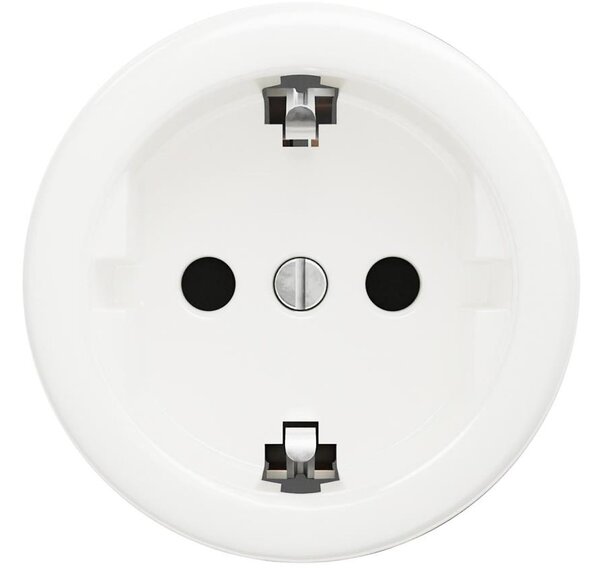 Reblig - Retro zásuvka domovní bez rámečku SCHUKO 230V/16A sněhově bílá
