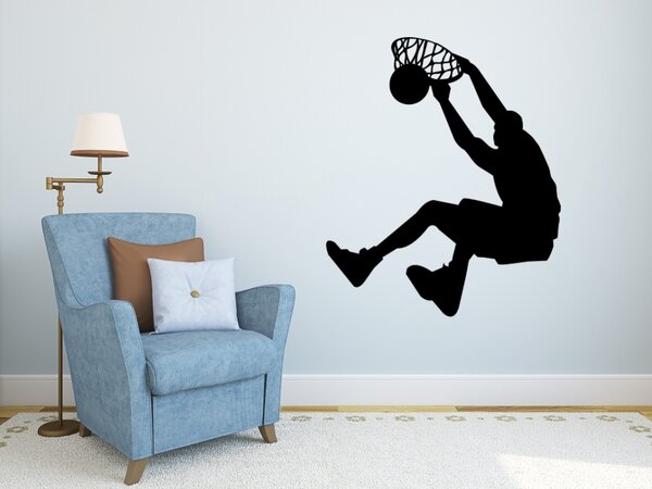 Basketbalista - samolepka na zeď - 100x83cm