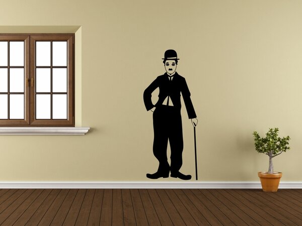 Charlie Chaplin 1 - Samolepka na zeď - 160x67cm