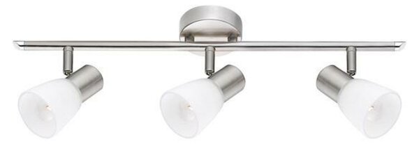NOVA LUCE bodové svítidlo PUBLICO opálové sklo nikl satén kov E14 3x5W IP20 bez žárovky 667003