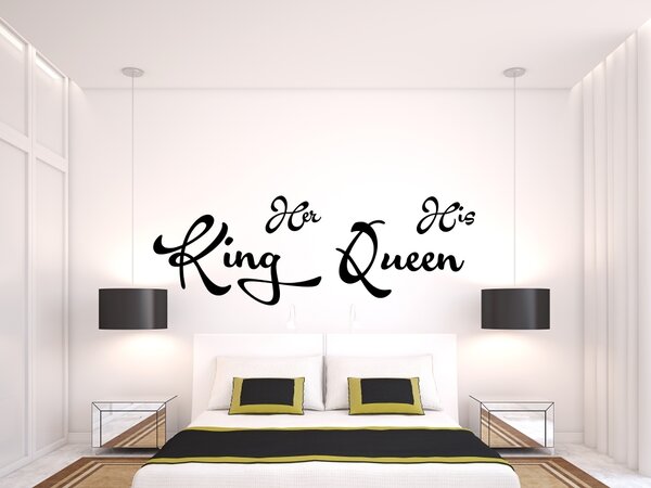 King and Queen - Samolepka na zeď - 144x49cm