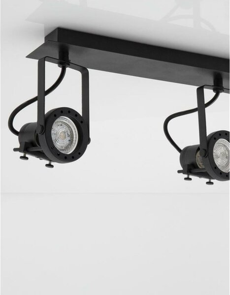NOVA LUCE bodové svítidlo SALVA černý kov GU10 2x10W 230V IP20 bez žárovky 9155102