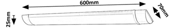 Podlinkové LED svítidlo BATTEN LIGHT 2 bílá, šířka 60 cm