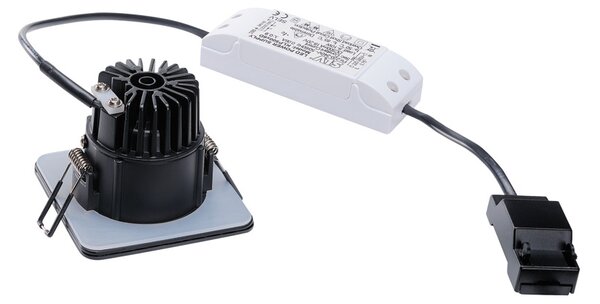 SLV 114450 Patta-F, zápuštěná bodovka IP 65, 12W LED 3000K, černá, 8,3x8,3cm