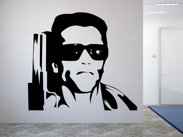 Arnold Schwarzenegger Terminátor - Samolepka na zeď - 56x50cm
