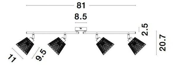 NOVA LUCE bodové svítidlo SION bílý kov bílý kabel E14 4x5W 230V IP20 bez žárovky 9155424