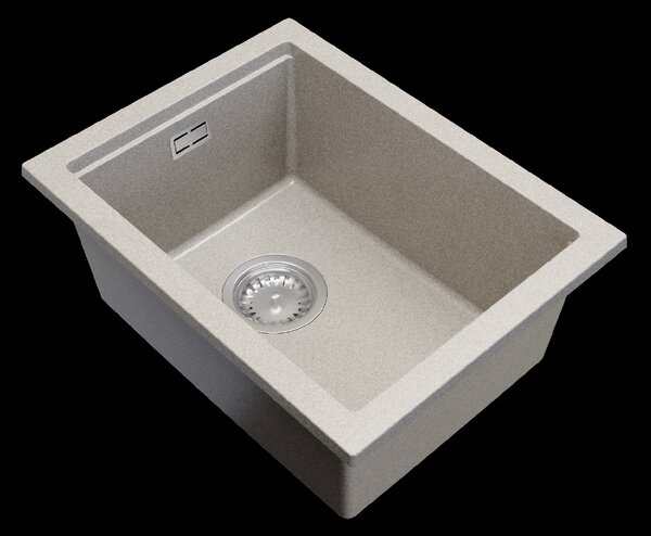 Gamma Decor 3850, 1-komorový granitový dřez 380x500x207 mm, béžová, GMA-ZLE000157