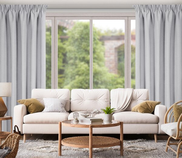ZATEMŇOVACÍ ZÁVĚS (100%) NA PÁSCE SUZAN 135X270 CM ŠEDÁ