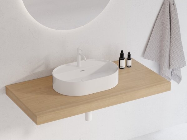 Ravak XJX01155003 - Umyvadlo na desku CERAMIC SLIM 55x40 cm keramika/bílá