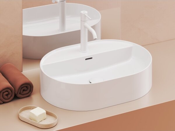 Ravak XJX01155003 - Umyvadlo na desku CERAMIC SLIM 55x40 cm keramika/bílá