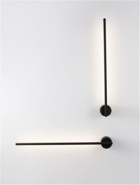 NOVA LUCE nástěnné svítidlo ADEN černý hliník LED 10W 220-240V 3000K IP20 9081800