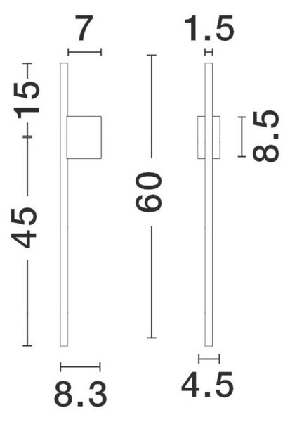 NOVA LUCE nástěnné svítidlo ADEN LED 10W 3000K hliník černá 9081104