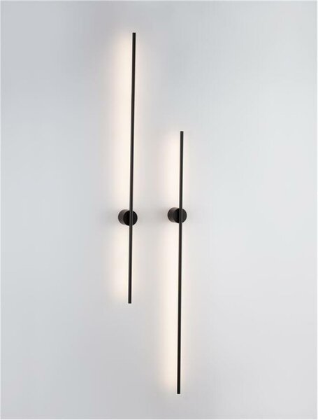 NOVA LUCE nástěnné svítidlo ADEN černý hliník LED 20W 220-240V 3000K IP20 9081810