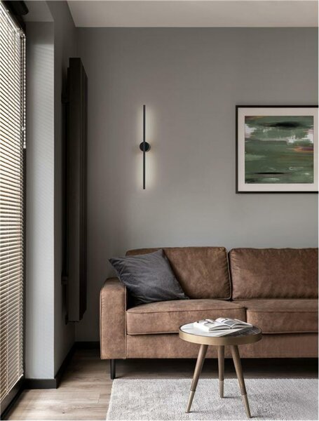 NOVA LUCE nástěnné svítidlo ADEN LED 10W 3000K hliník černá 9081102