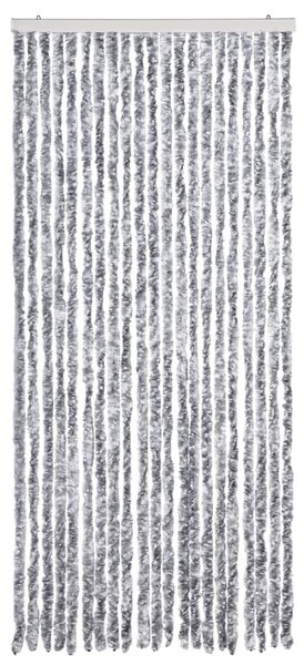 Závěs proti hmyzu bílý a šedý 90 x 220 cm Chenille