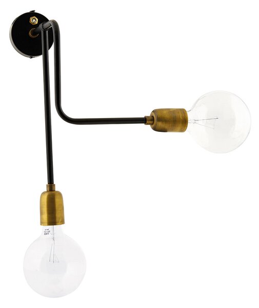 Nástěnná lampa 30 cm MOLECULAR House Doctor - černá/zlatá