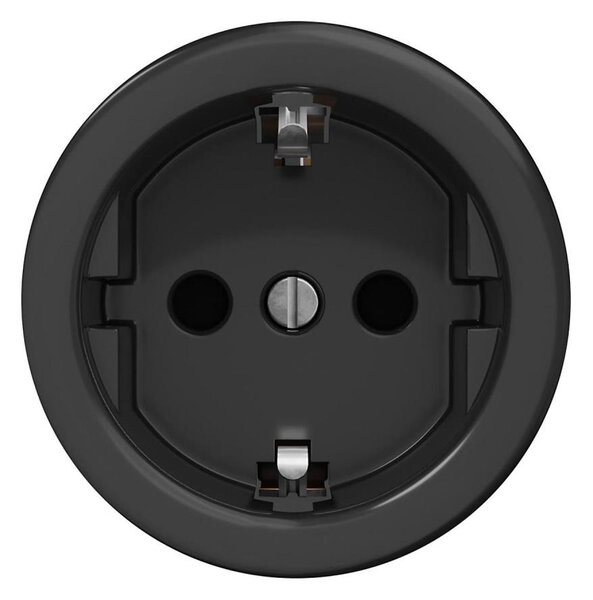 Reblig - Retro zásuvka domovní bez rámečku SCHUKO 230V/16A černá