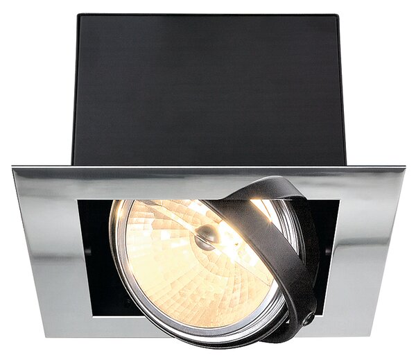 SLV 154622 Aixlight Mod flat I QRB111, zápustná bodovka max. 1x50W, 12V, chrom, 20x20cm