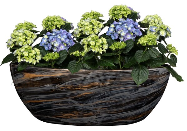 Ter Steege Obal široký Niene marble black D55x25 H20