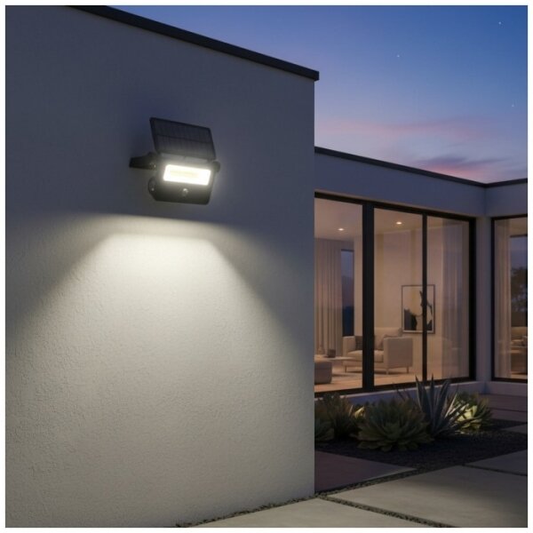 LED Solární reflektor se sen. NCS G2 LED/20W/3,7V 3000/4000/6500K IP54 2600 mAh