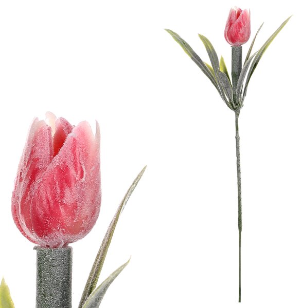 Mini tulipán v růžové barvě - zápich Cena za 1ks Ve svazku 6ks SG6096 PINK