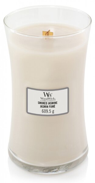 Aromatická svíčka váza, WoodWick Smoked Jasmine, hoření až 120 hod