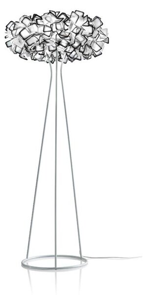 Slamp CLI78PST0000N_000 Clizia floor, stojací designová lampa z Opalflexu s černým okrajem, 3x12W E27, výška 155cm