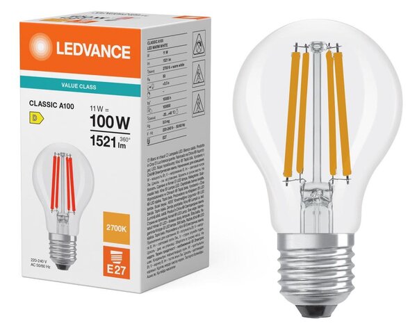 LED Žárovka CLASSIC FILAMENT A60 E27/11W/230V 2700K - Ledvance