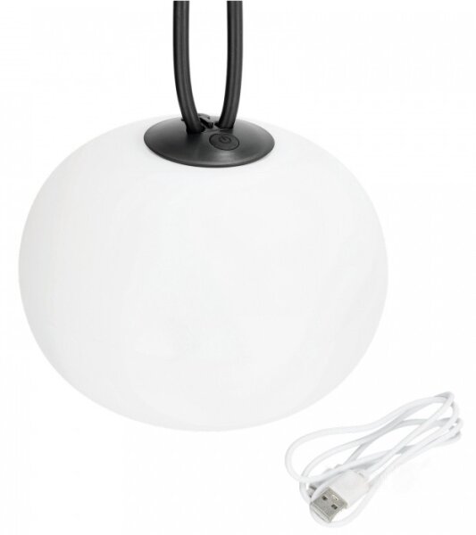 LED Stm. nabíjecí venkovní svítidlo VENEZIA LED/1,5W/5V 2500K IP54 2600mAh černá