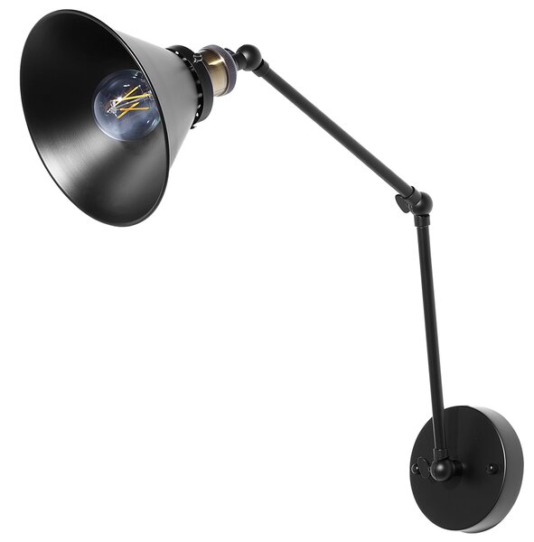 Sada 2 nástěnných lamp NARVA Černá Kov Nastavitelná