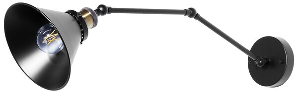 Sada 2 nástěnných lamp NARVA Černá Kov Nastavitelná