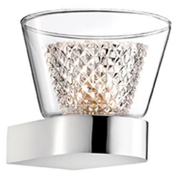 NOVA LUCE nástěnné svítidlo BOCCALE chromovaný hliník čiré sklo G9 1x5W IP20 vč. žárovky 1300301302