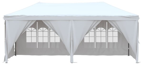 Skládací party stan s bočními stěnami bílý 3 x 6 m