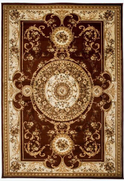 Kusový koberec klasický vzor 3 hnědý 70x140cm