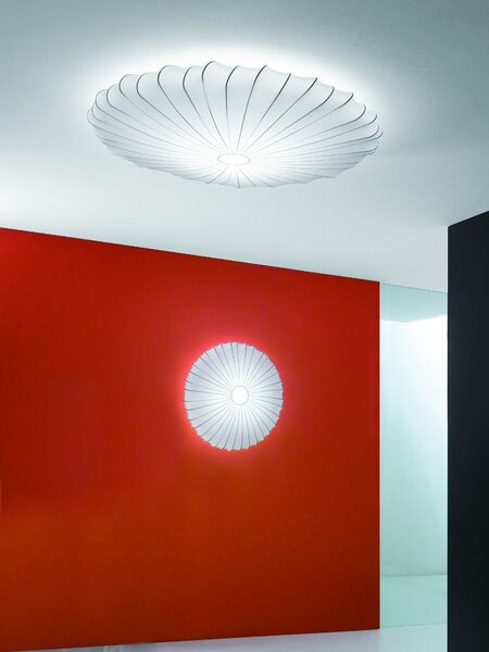 Axolight Muse, designové svítidlo z bílého textilu, 3x100W, prům. 120cm