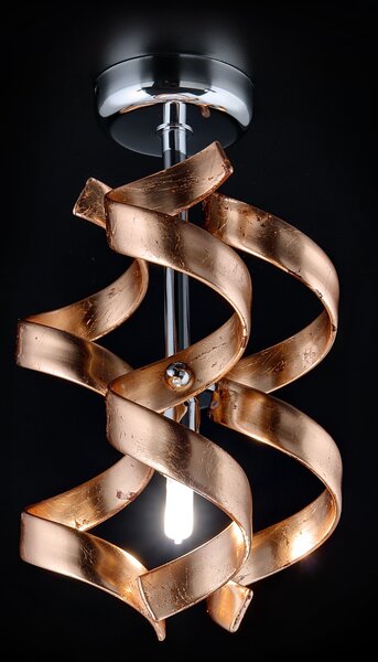 Metal lux 206.301.14 Astro Copper, stropní designové svítidlo v průměru 20cm, 1x40W, měděné sklo, chrom