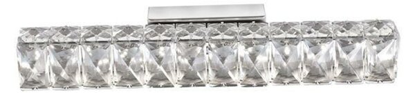 NOVA LUCE nástěnné svítidlo CORONA chromovaný hliník K9 křišťál LED 8W 230V 3000K IP20 83399202