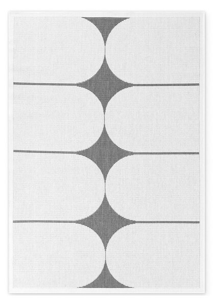 Černobílý vnitřní a venkovní koberec 200x290 cm Duet Bowen – NORTHRUGS