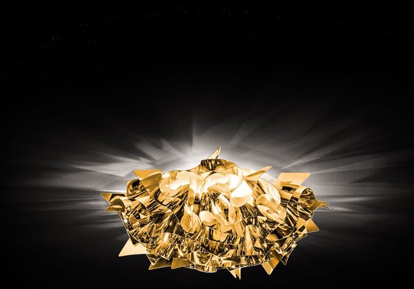SLAMP VELCM00GLD00000000EU Veli gold medium, designové stropní svítidlo ve zlaté úpravě, 2x12W E27, prům. 53cm