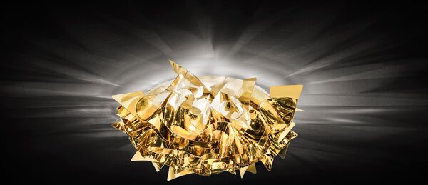 SLAMP VELCS00GLD00000000EU Veli gold mini, designové stropní svítidlo ve zlaté úpravě, 2x6W E14, prům. 32cm