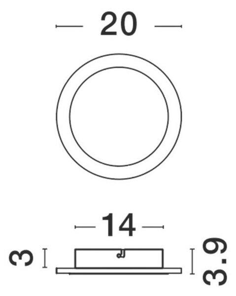 NOVA LUCE nástěnné svítidlo CYRCLE bílý hliník a akryl LED 20.5W 230V 3000K IP20 9248160