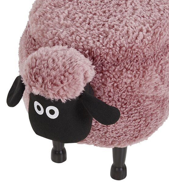 Zvířecí stolička s úložným prostorem SHEEP Tkanina Růžová Ovce