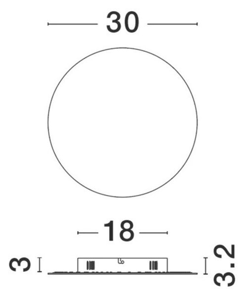 NOVA LUCE nástěnné svítidlo CYRCLE černý hliník a akryl LED 22.5W 230V 3000K IP20 9248151