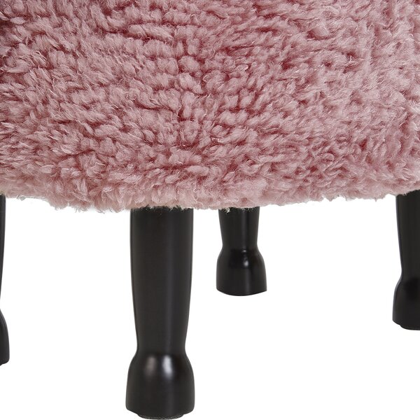 Zvířecí stolička s úložným prostorem SHEEP Tkanina Růžová Ovce